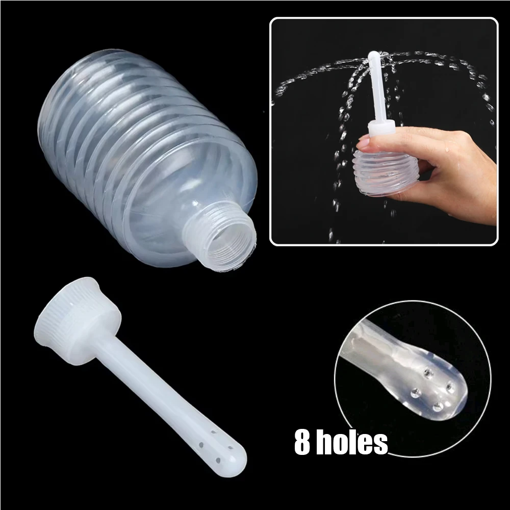 200ML 8Holes Disposable Vaginal Anal Douche Retractable Wash Cleaning Tool Anus Cleaner Accessories For Woman Girl