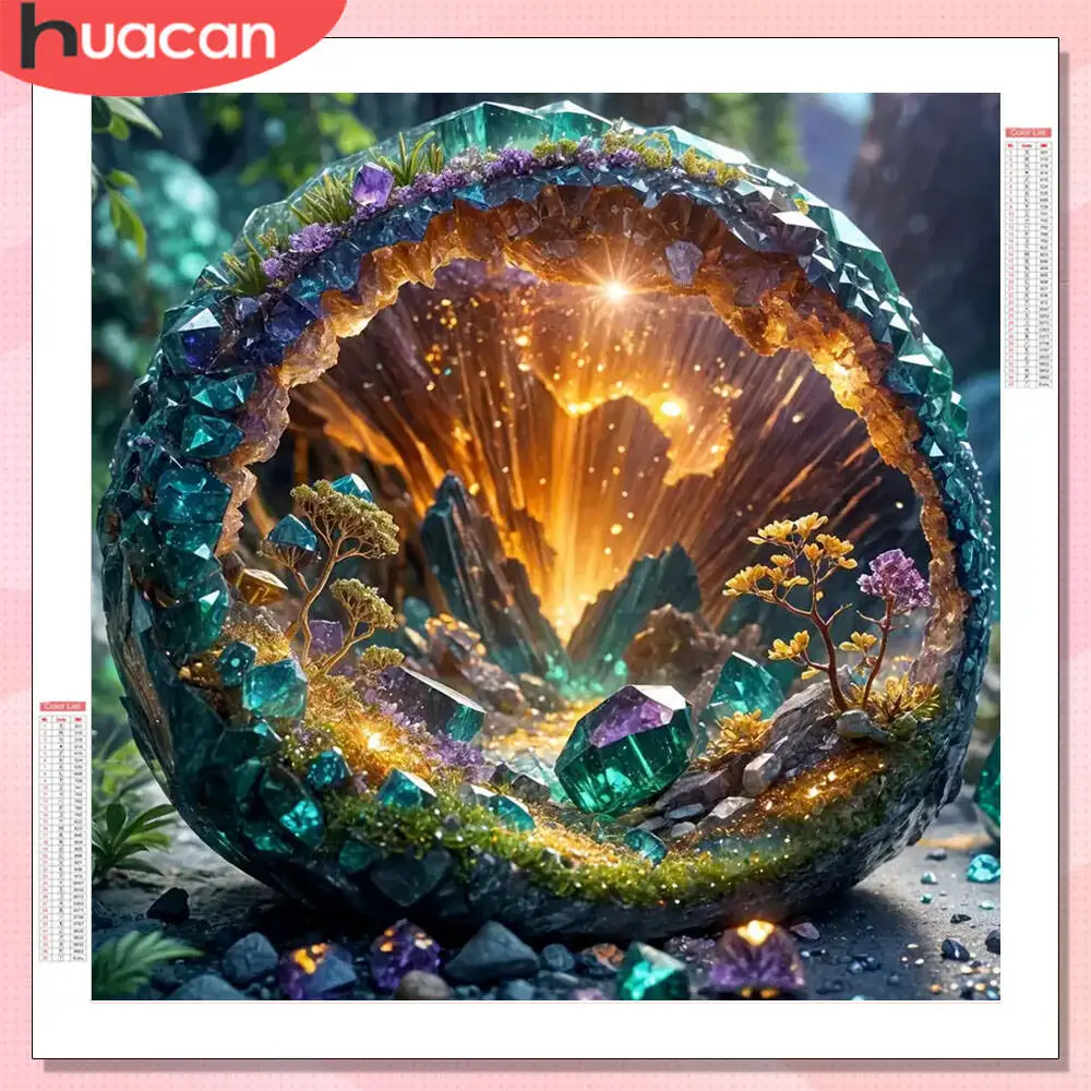 HUACAN Diamant-Gemälde, Berg-Fantasie, voller runder Bohrer, Wanddekoration, Diamant-Stickerei, Verkauf, Strasssteine