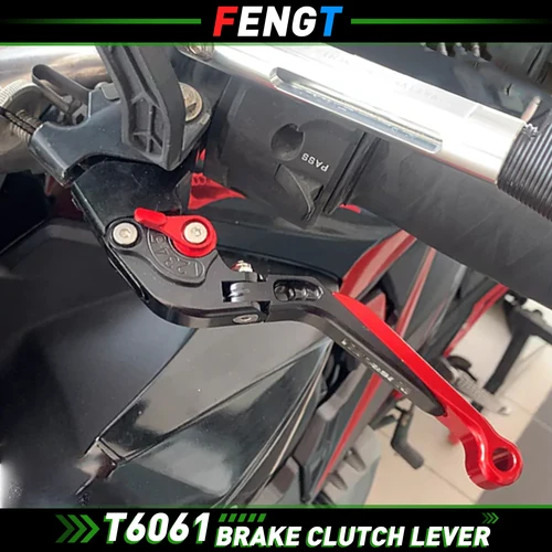 Imagen 2 del producto Para Yamaha YZF-R3 2015-2024 palanca de freno de motocicleta juego de palanca de embrague palancas protectoras de mango plegable ajustable YZFR3 R3