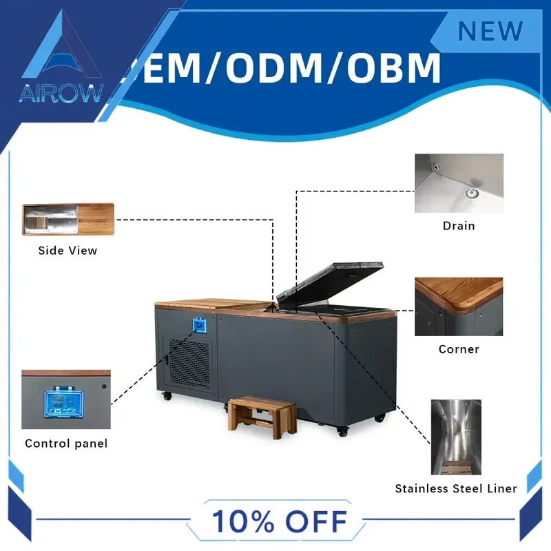 for Cold Plunge Tub 500L Ice Bath Chiller Indoor Recovery Soak Tank Portable Spa for Athletes Fitness Home Gym Use