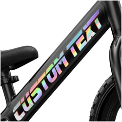 2 X Reflective Sticker for Bicycle Frame Personalied Name & Text Holographic Decorative Vinyl Decal DIY Cycling Accessories