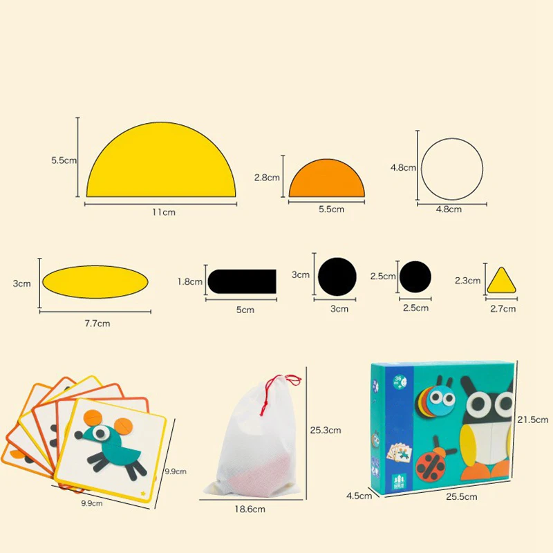 Puzzle Montessori Puzzle per la prima educazione dei bambini Puzzle 3D 3-6 anni a forma di scuola materna abbinato a giocattoli in legno Puzzle