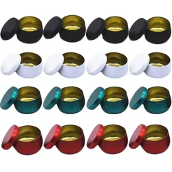 12Pcs 120ml Round Candle Jars Travel Tins Cream Balm Nail Candle Cosmetic Container Beauty Organizer Tea Cans Mini Metal Box