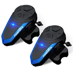 Fodsports-piezas Intercomunicador para casco de motocicleta, auriculares con Bluetooth, 1000M, Radio FM, 2 BT-S3