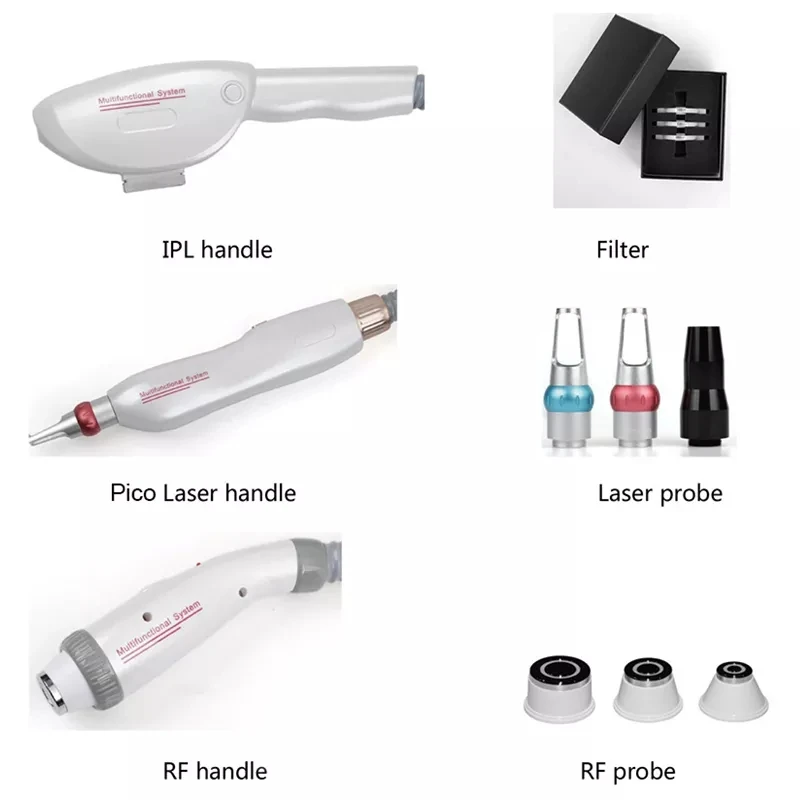 Best Selling 3 in 1 Multifunctional Hair Removal Picosecond  Electron Light Machine Ipl RF Hair Removal/Color/Tattoo Removal