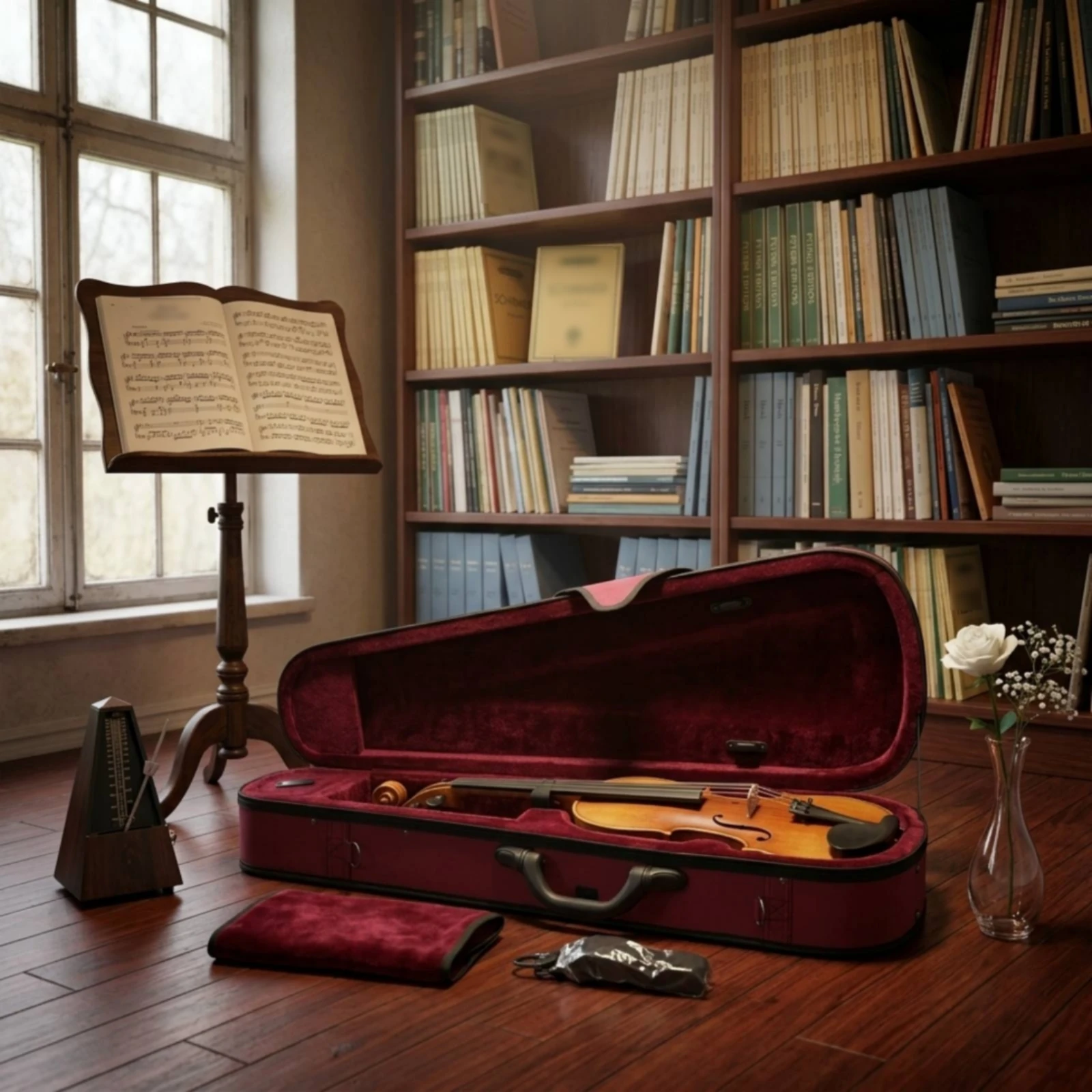 Triangular Violin Case Safeguarding Violin Case with Shoulder Strap Sturdy Lightweight for Violinists, Rehearsals