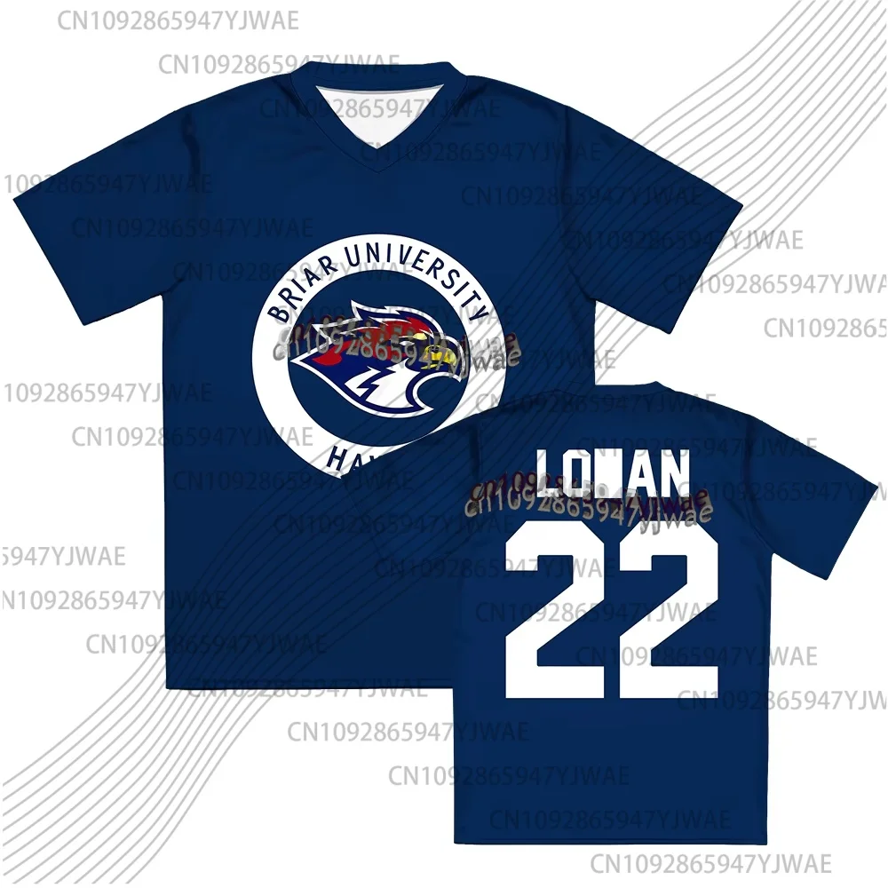 Off Campus Briar University Jersey Graham 44 22 DI LAURENTIS 66 Tucker46 T-Shirt V-Ausschnitt Kurzarm Damen Eltern-Kind-T-Shirt – Detail 15
