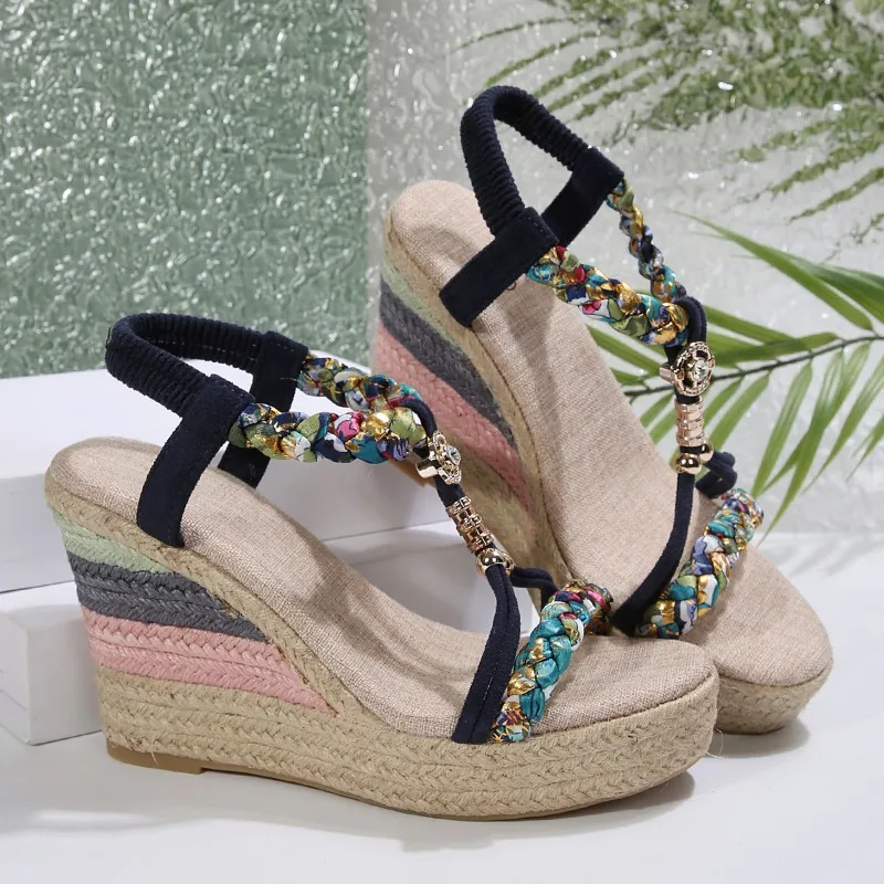 Women Wedges Sandals 2025 New Summer Fashion Designer Shoes for Women High Quality Platform Sandals Casual Outdoor Sandals