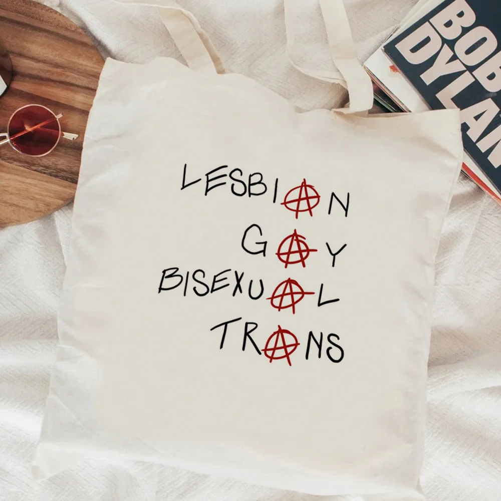 Lgbt Lesbian Gay Bisexual shopping bag cotton bolso shopper shopper tote shopping bag sacola woven net sacolas