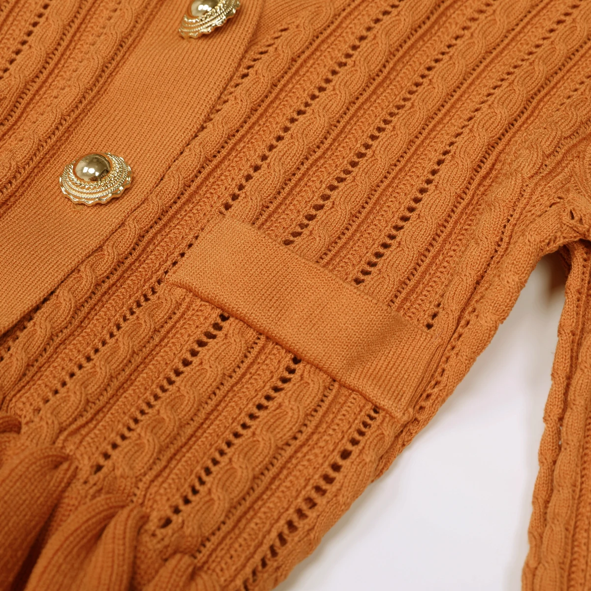 Hohe Qualität Herbst Neue Modische frauen Pendeln Lange Ärmeln Elastische Gestrickte Vielseitig Hohl Lotus Blatt Rand Länge Kleid