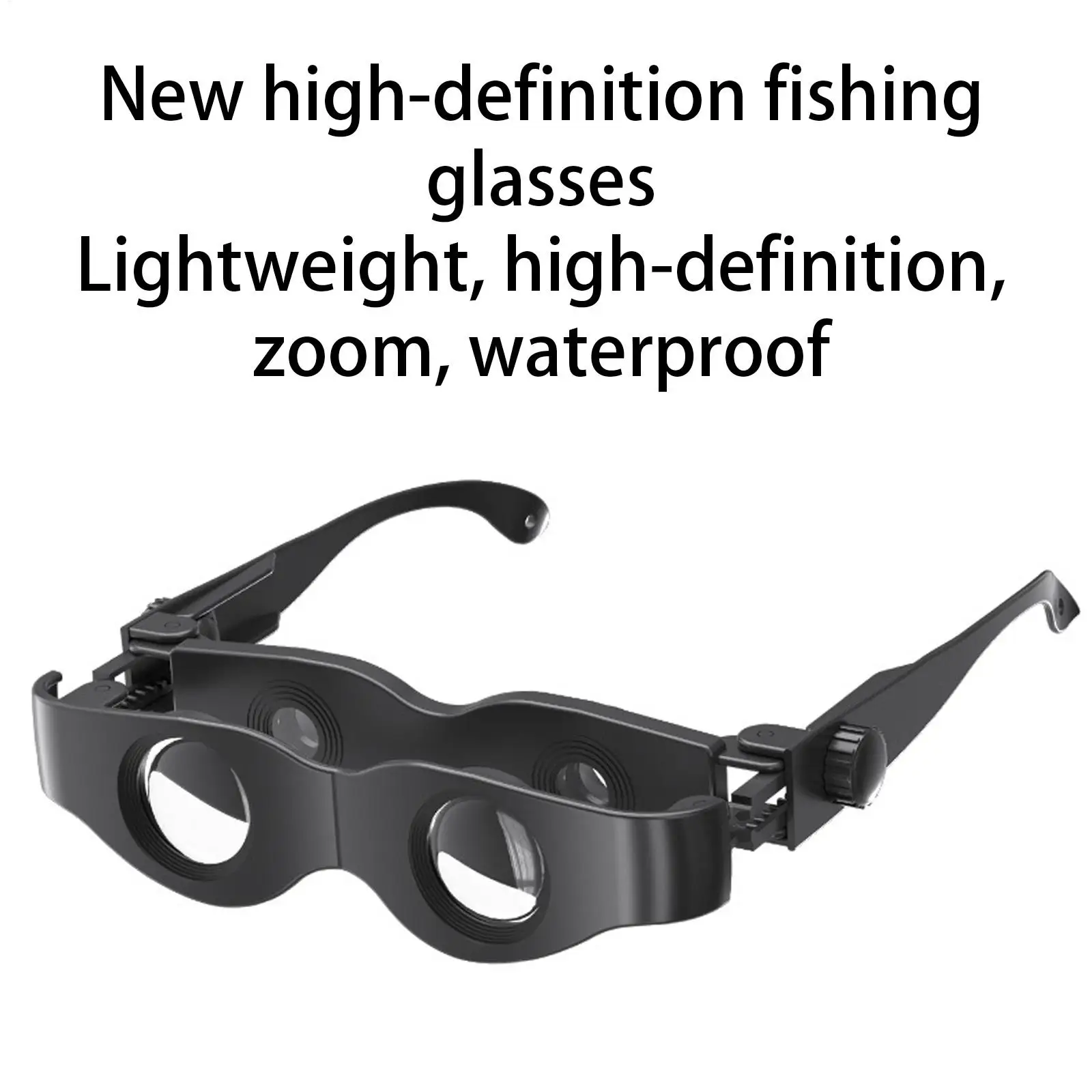 Jumelles de pêche à vision nocturne, mains libres, loupe compacte, équipement de pêche portable, lunettes-jumelles pour hommes pêcheurs, pour activités de plein air