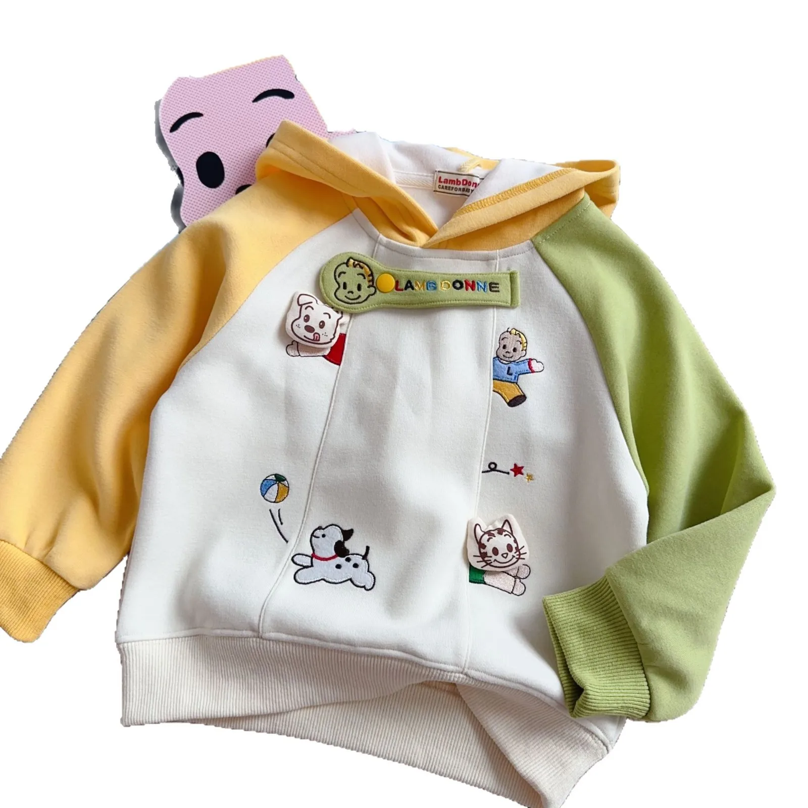 

2025 Autumn Hoodie New Cotton Cute Cartoon Children's Harada Casual Top Outdoor Long Sleeve Hoodie for Middle and Small Children