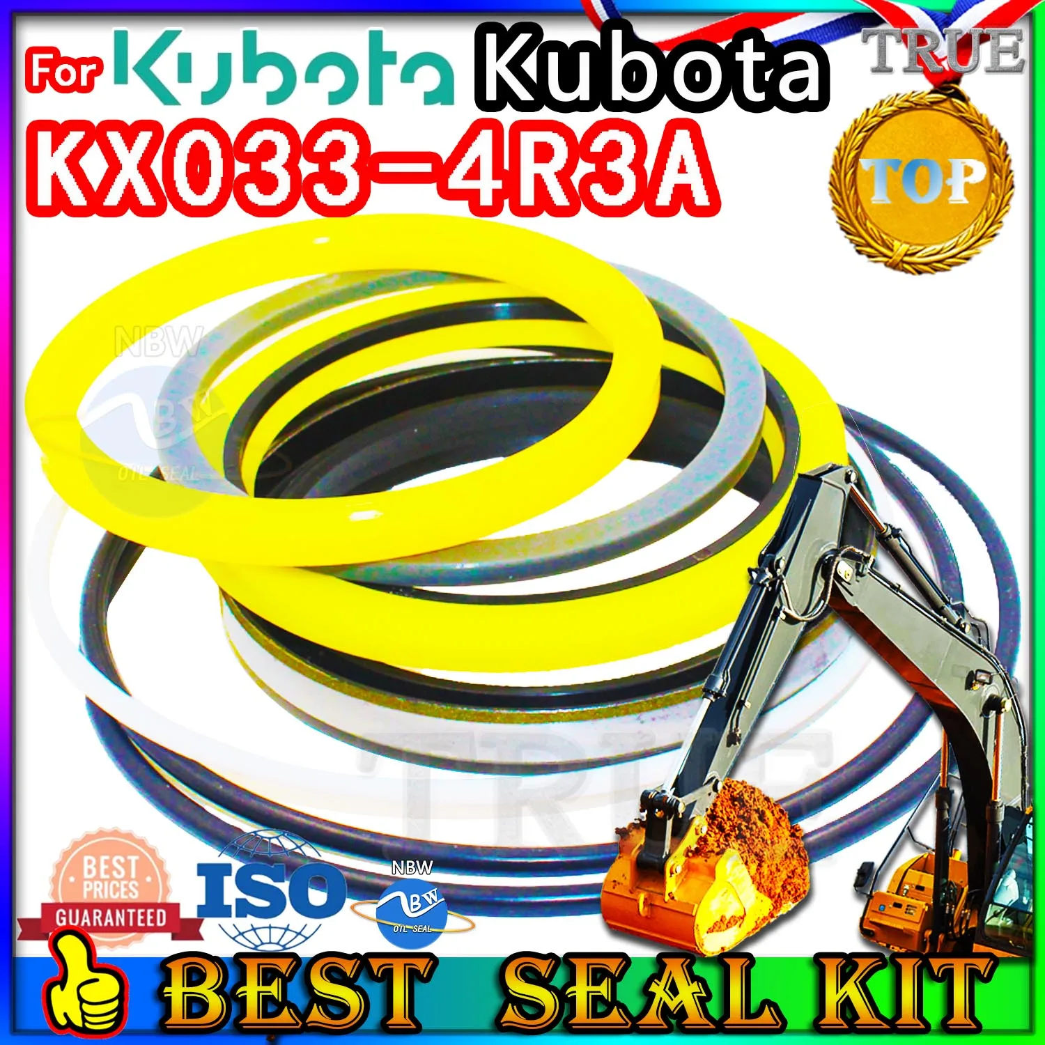 

For Kubota KX033-4R3A Oil Seal Repair Kit Boom Arm Bucket Excavator Hydraulic Cylinder KX033 4R3A High Suppliers Manufacturers