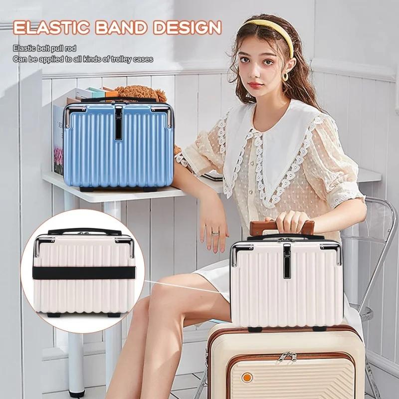 2023 New Mini Suitcase Advanced Cosmetic Bag Women's Lightweight Wash Box 14-Inch Small Suitcase Storage Box