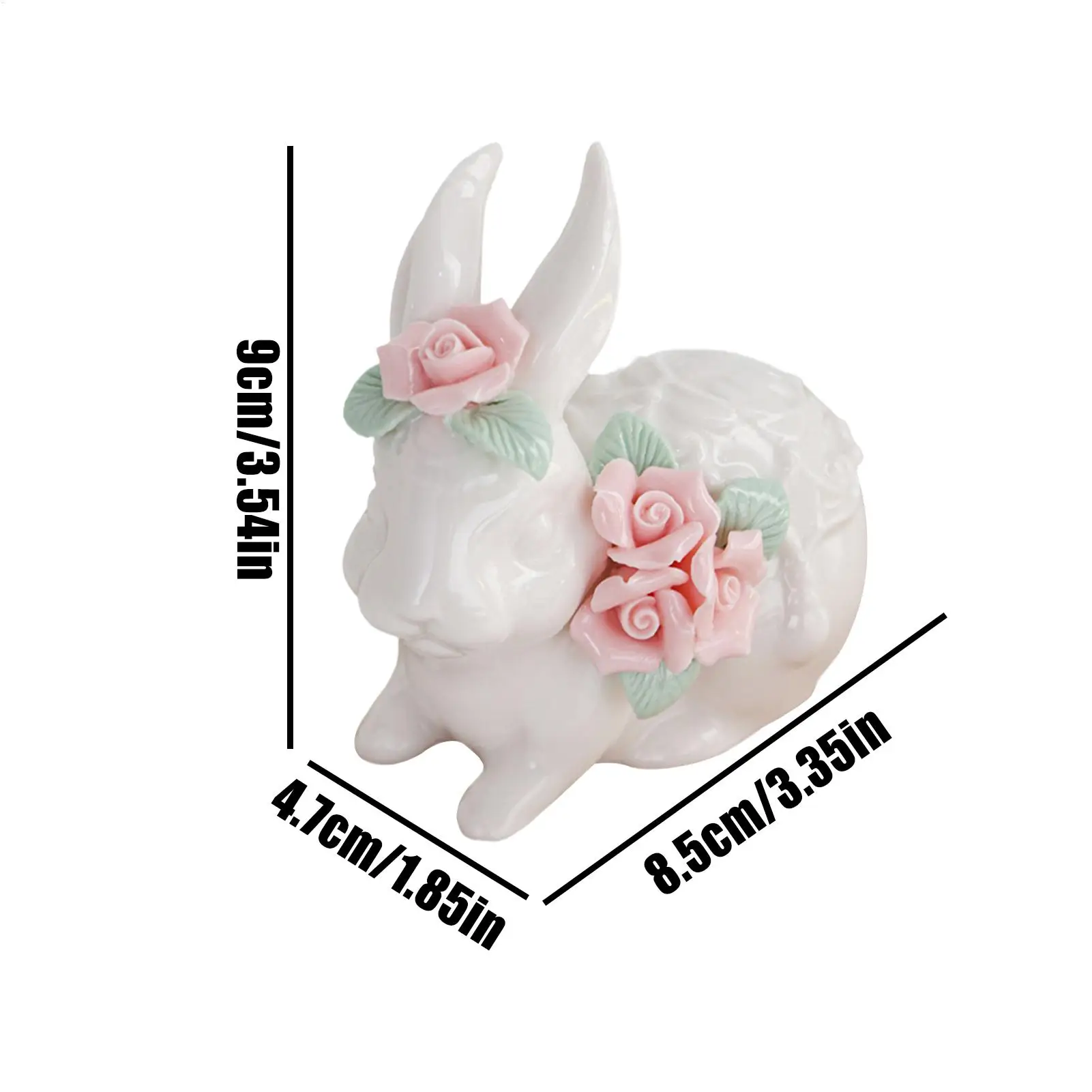 الأرنب ديكور السيراميك الأرنب النحت الحلي الزخرفية الصغيرة الجدول عرض سطح المكتب للمنزل الربيع غرفة عيد الفصح