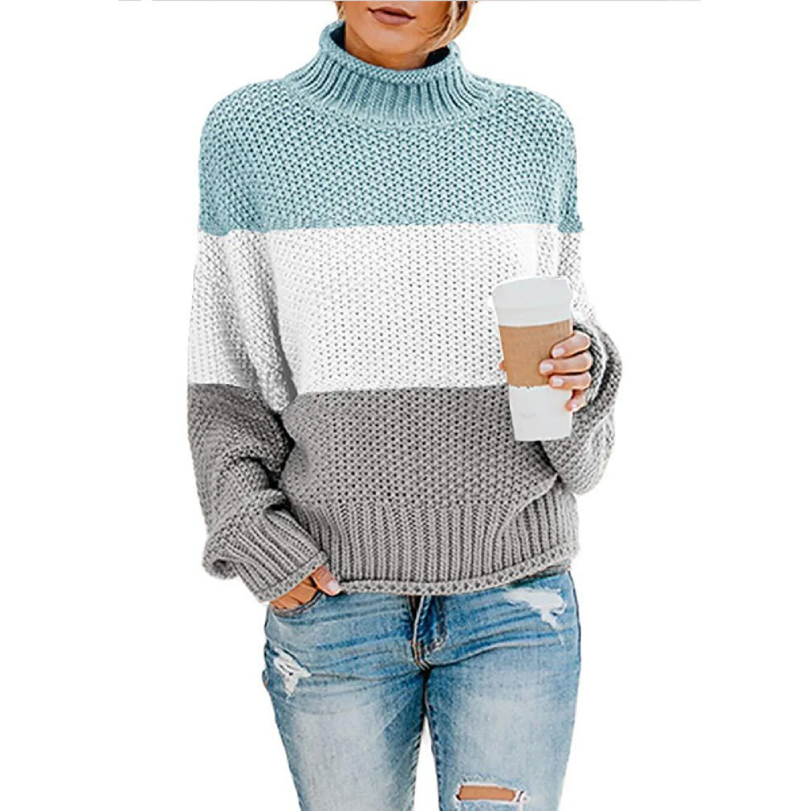 Sweater Female Autumn Winter Knitted Women Sweater Pullover Female Tricot Jersey Jumper Femme High Collar Women Pullovers