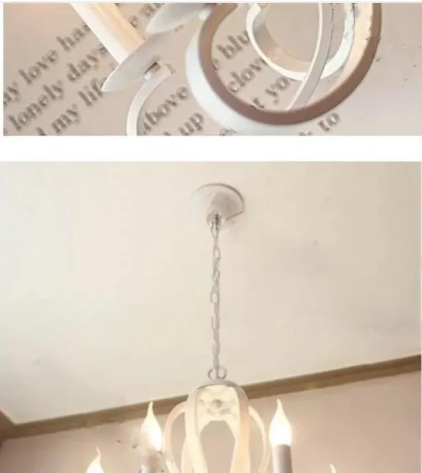 Nordic White Black LED Pendant Lights Kitchen Dining Room Bedroom Coffee House Lighting Fixture Lamp 4 6 Candle Bulbs