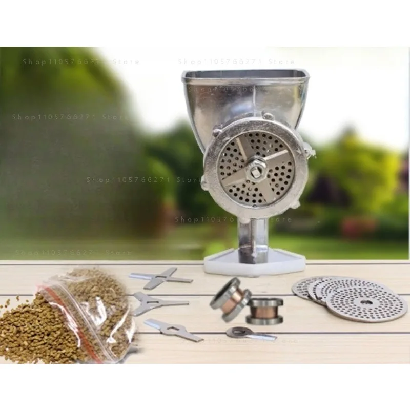 Household small manual fish, poultry and rabbit feed pellet making machine/manual bird feed extruder processing tool