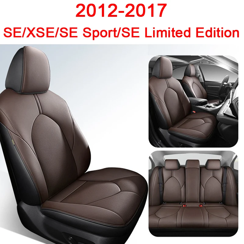 Custom Car Seat Covers 5 seats For Toyota Camry 2012 2013 2014 2015 2016 2017 Car Seat Protective Covers leather Seat Cushion