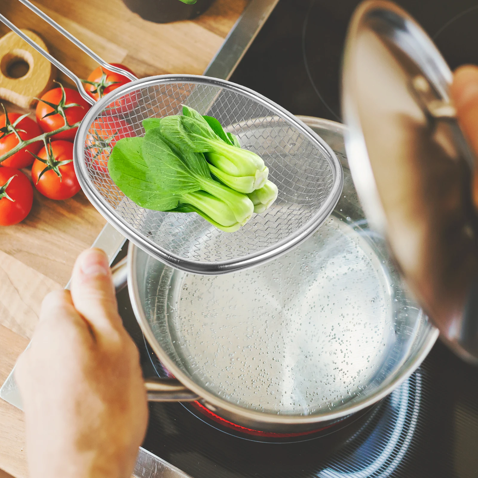 

Stainless Steel Fine Mesh Strainer Colander Kitchen Sieve Filter Spoon Skimmer Rice Wire Mesh Strainers Kitchen Utensils