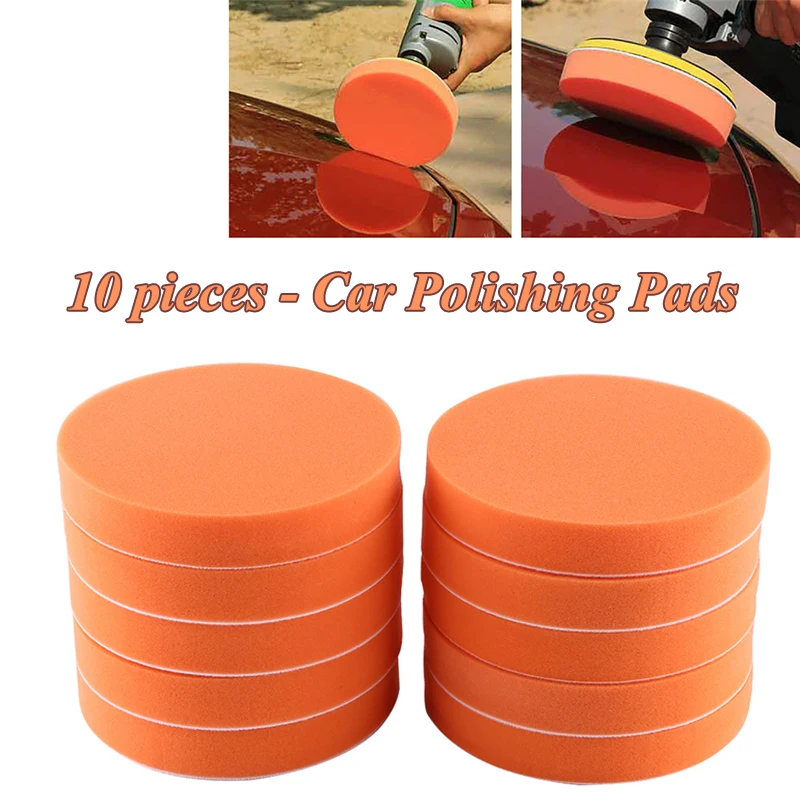 

5 шт./10 шт., губка для полировки автомобиля, автополировальная подушечка, полировальные подушечки, инструмент для полировки красоты, для очистки вощения, мытья, обслуживания
