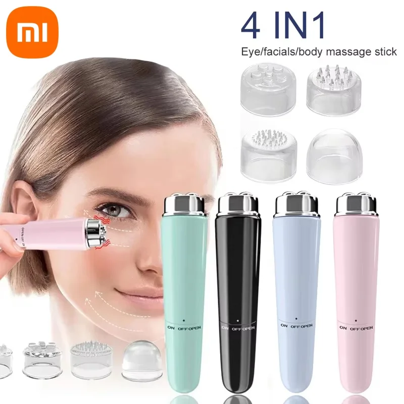 4 In 1 Electric Facial Massager Micro Vibration Eye Beauty Instrument For Relax Eye Dark Circles Eye Bags Wrinkles Puffiness