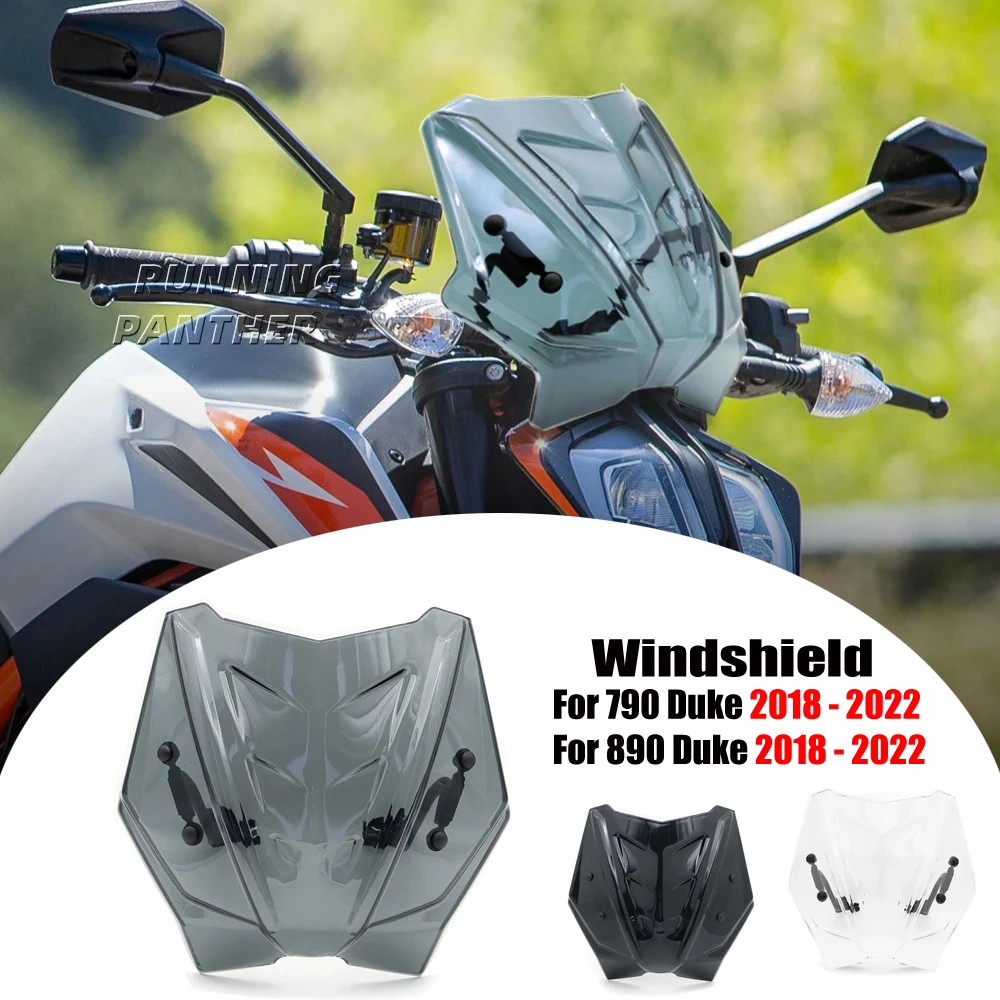 

2018-2022 Motorcycle Front Fairing Windscreen Windshield Fly Wind Deflector Screen FOR 790 890 Duke 790Duke 890Duke 2021 2020