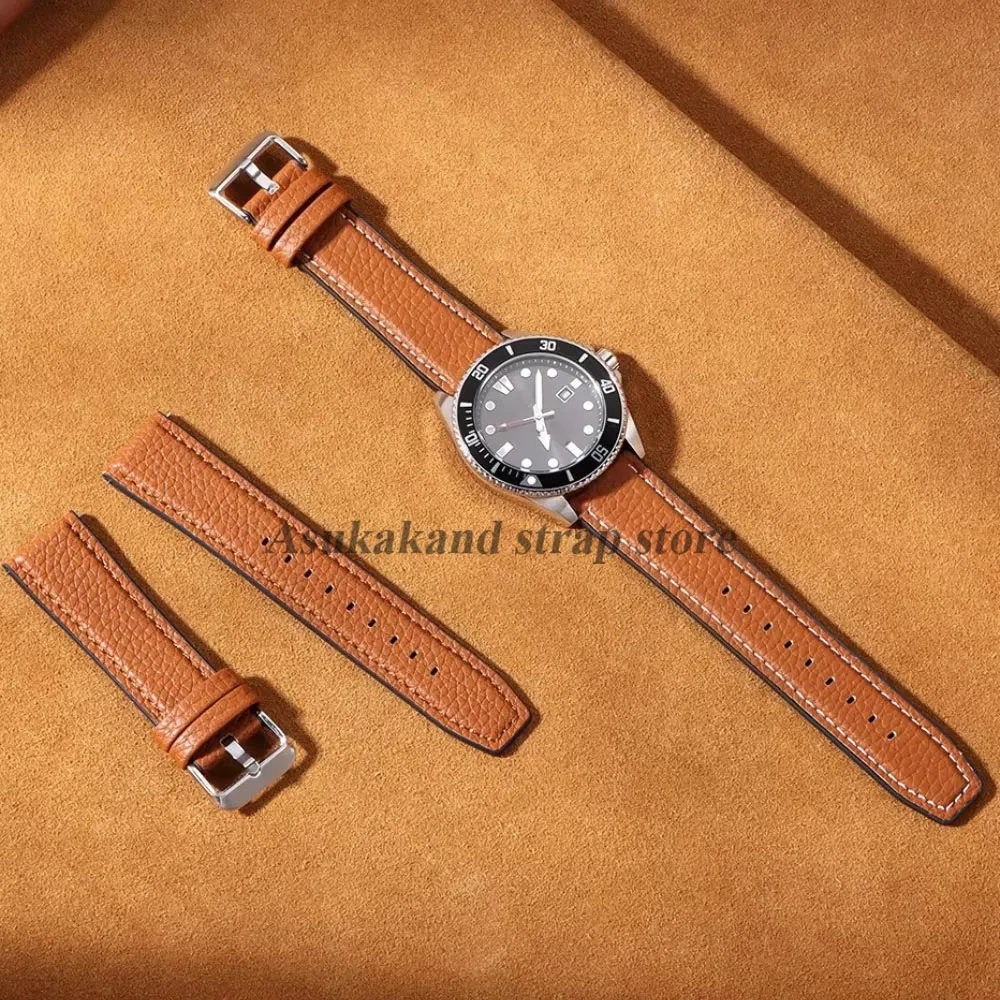 Быстросъемный силиконовый кожаный ремешок для часов 18 мм 20 мм 22 мм для Huawei Watch GT5 GT4 GT3 GT2 Smart Watch Band для Seiko Sport Band