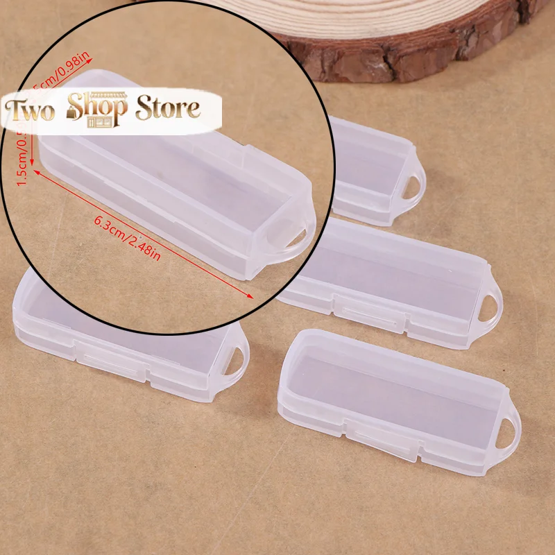 5PCS PC USB Flash Drive Cases Contemporary Storage Boxes with Lids for OTG Rotating Drives Home Organization Storage Bins