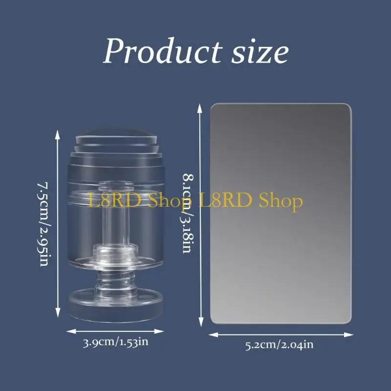 L8RD 네일 스탬퍼 키트 프렌치 팁 손톱 도구 실리콘 네일 스탬퍼 네일 스크레이퍼 투명한 네일 젤리 스탬퍼 손톱 광택제