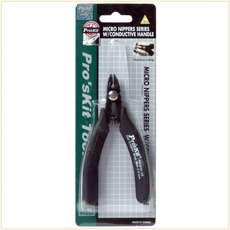 Pro’skit ProsKit 1PK-5101-CE Präzisions-Seitenschneiderzange mit Sicherheitsclip und leitfähigem Griff 125mm Antistatische Zange – Detail 8