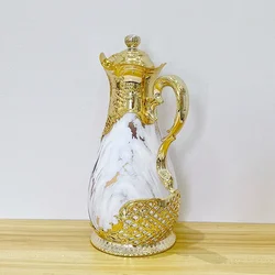 2024 New Arabian Vacuum Flask 800ml Middle Eastern Style Restaurant Home Glass Liner Hot Water Kettle 24 Hours Thermos Bottle