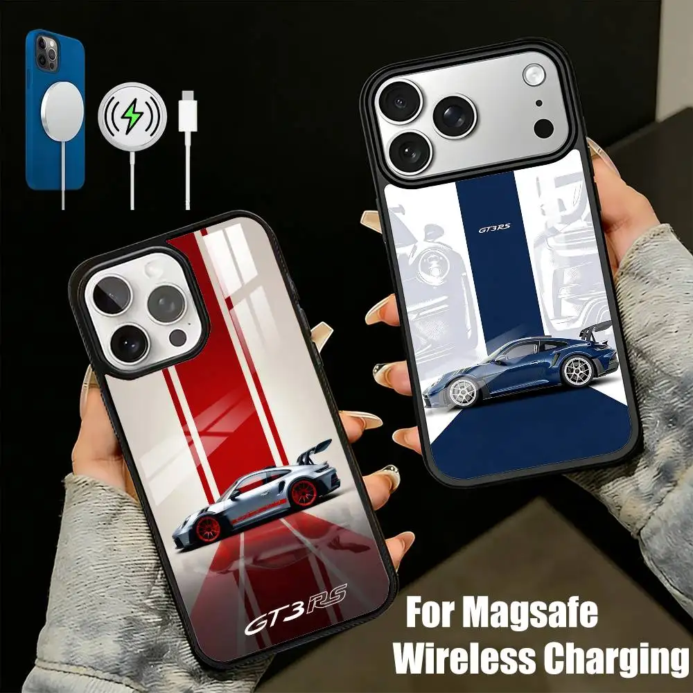 

PRO-Cars GT 3-RS Top Supercars Phone Case For iPhone17,16,15,14,13 Plus,Pro Max Magnetic For Magsafe Wireless Charging