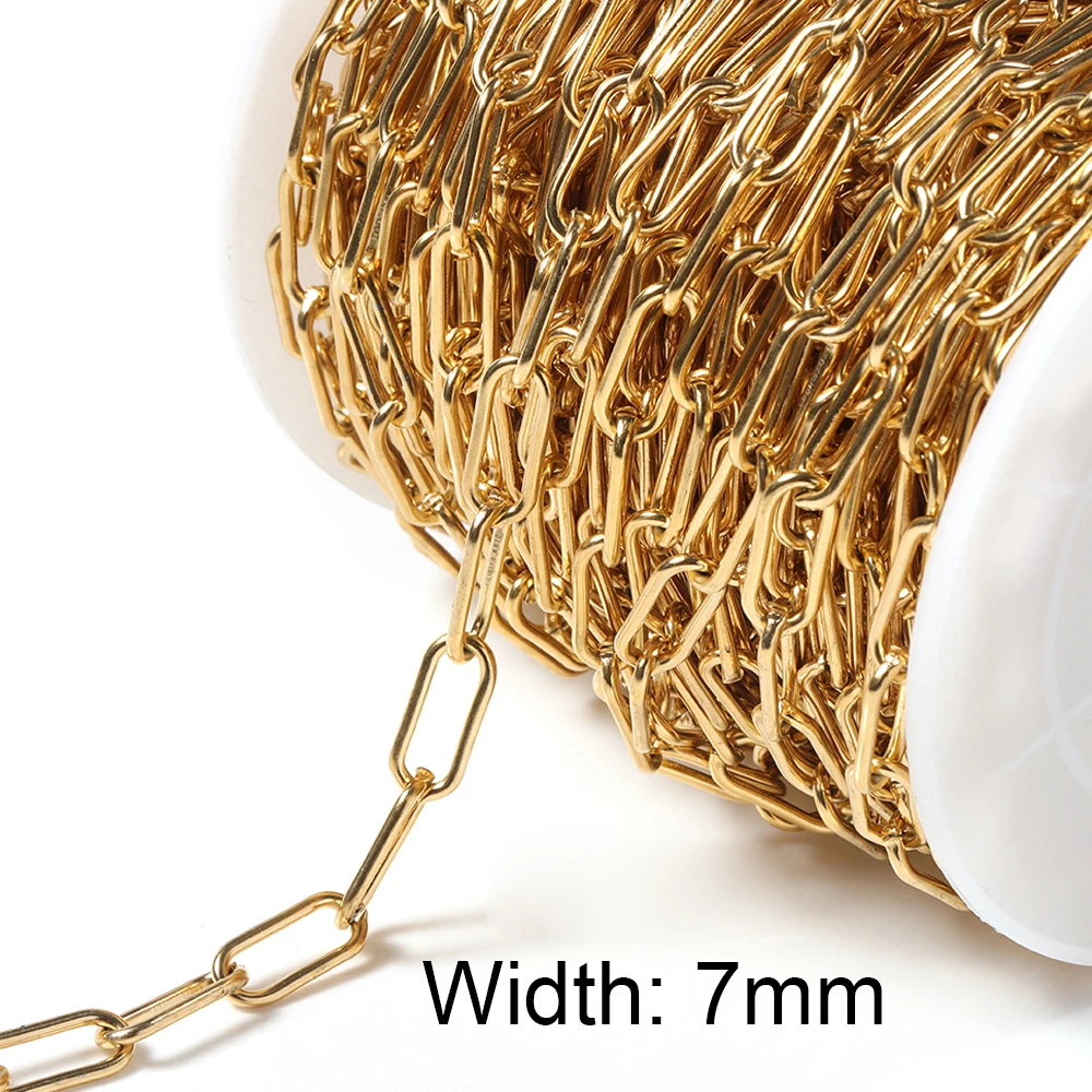 1meter Gold Farbe Edelstahl Ketten Stern Link Ketten DIY für Frauen Halskette Armband Schmuck Herstellung Komponenten DIY Keine verblasst