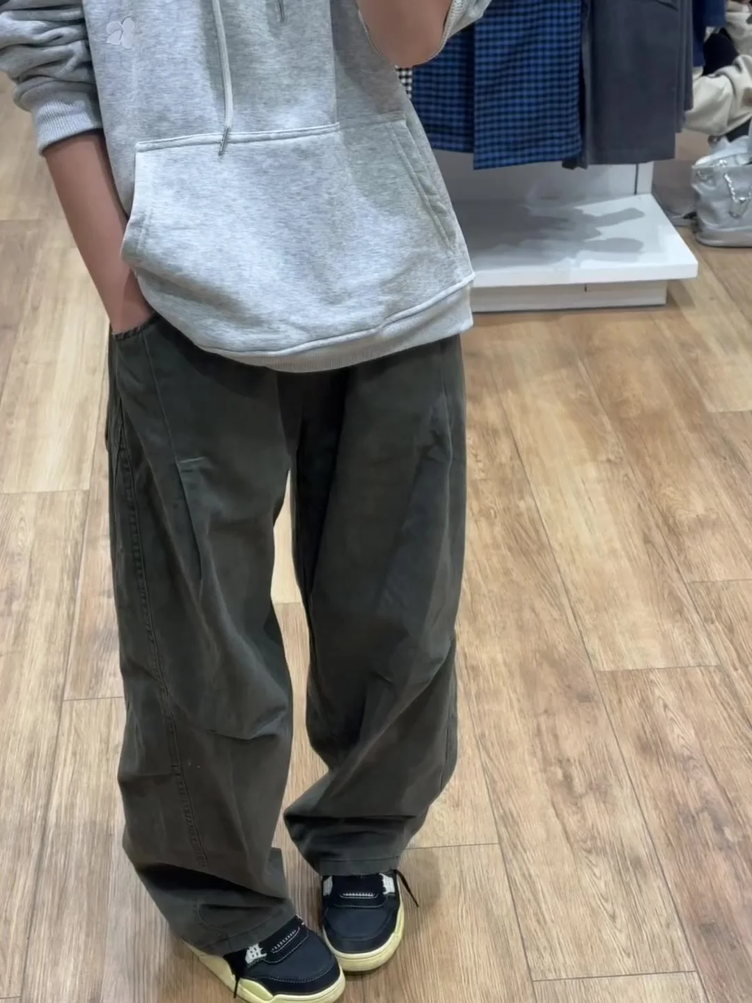 

Спецодежда из чистого хлопка, повседневные брюки, мужские свободные брюки в сложенном стиле High Street Sle, осенняя одежда, свободные брюки American Faion...