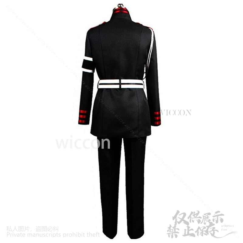 Disfraz de Anime Seraph Of The End para hombre, Cosplay de Guren, Ichinose, Hiiragi, Shinya, peluca, uniforme militar, accesorios para el pecho, traje de Carnaval