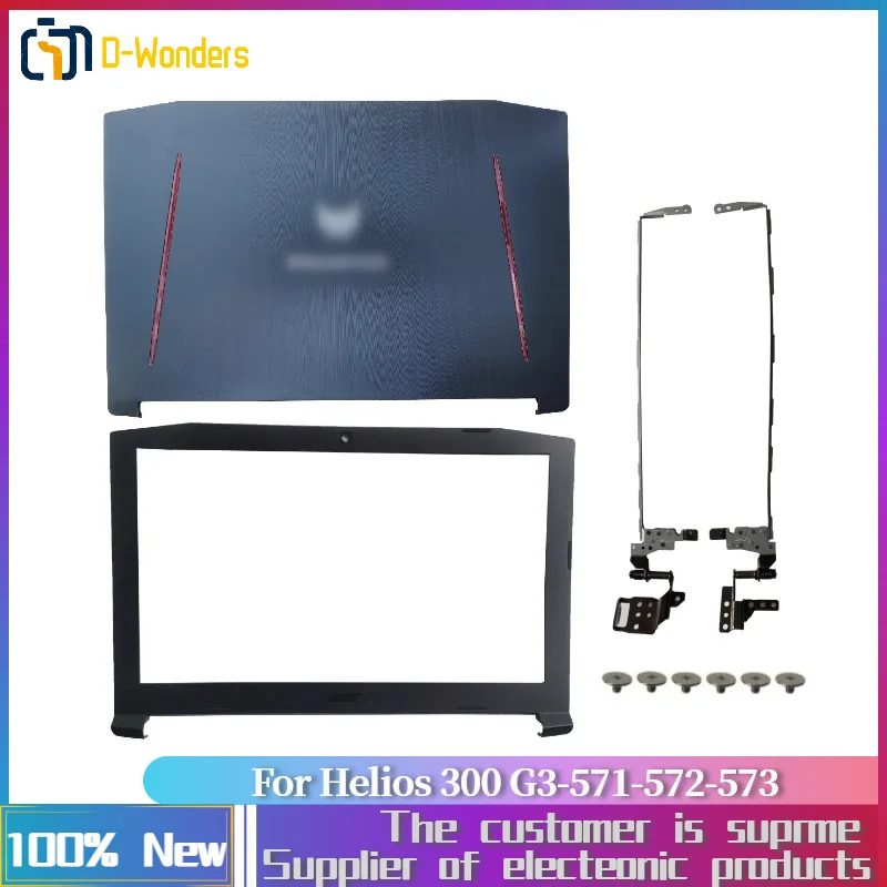 New For Acer Predator Helios 300 G3-571 G3-572 G3-573 N17C1 PH315-51 LCD Back Cover Top Shell Case / LCD Bezel / Hinges