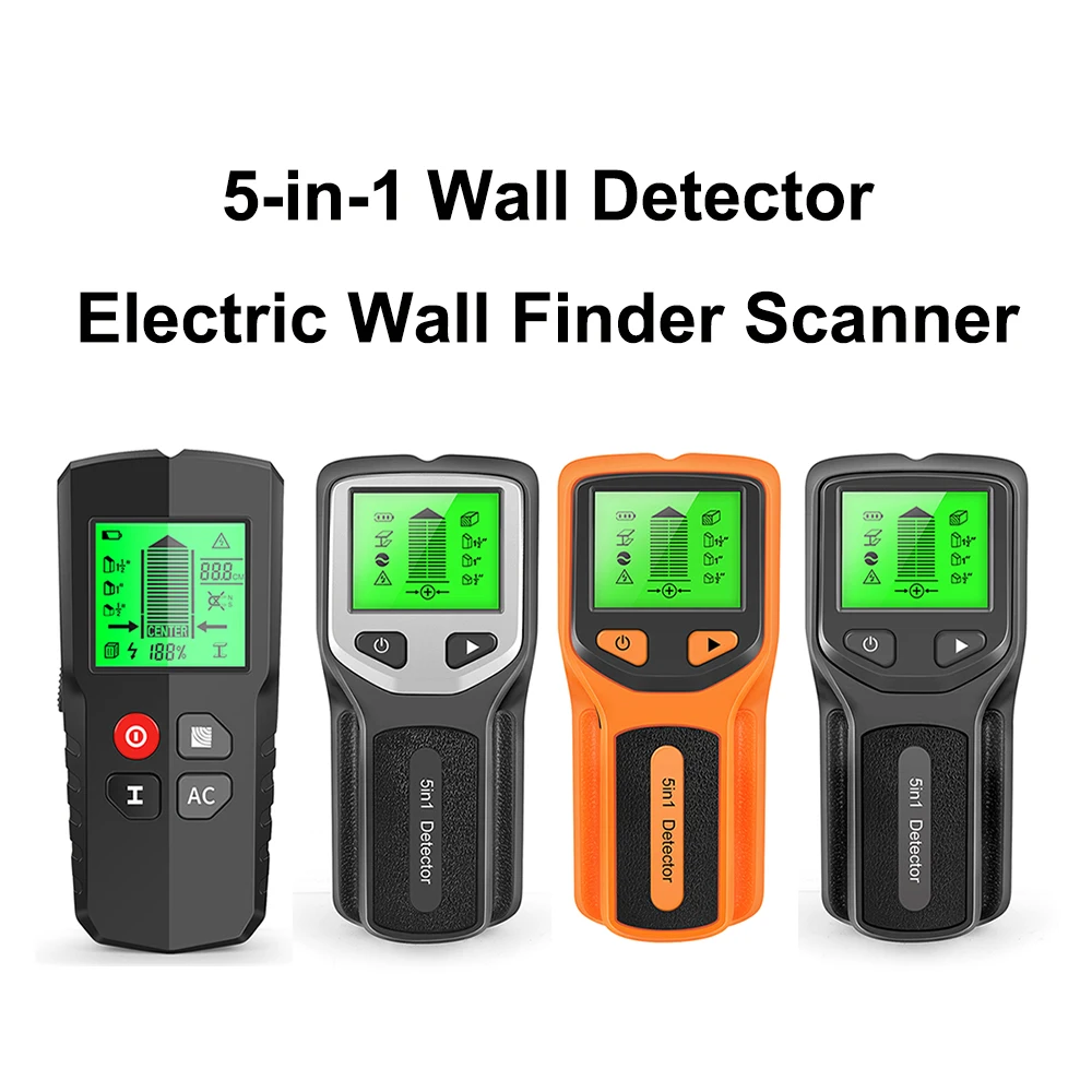 5 In 1 Professional Electronic Wall Detector Handheld Metal Detector Electric Wall Finder Scanner for Wire Detect Metal Seekers