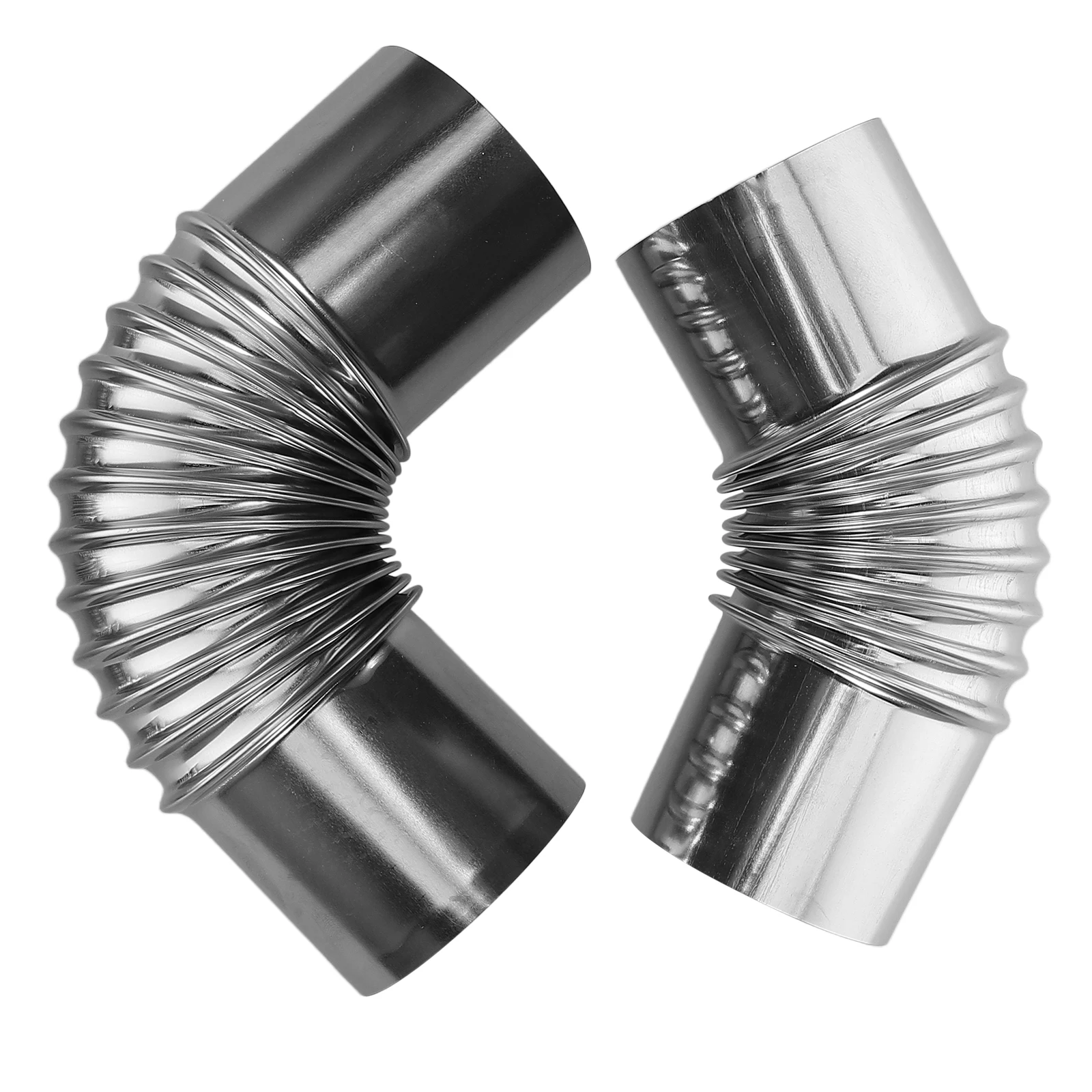 

2pcs Stainless Steel Chimney Pipe 45Degree 90Degree Elbow Flue Extension for Camping Wood Stove Fireplace Exhaust Tube
