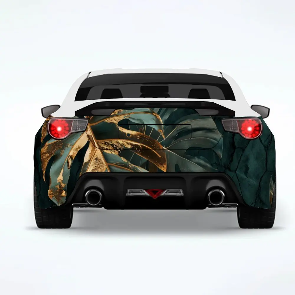 

Автомобильная наклейка с сусальным золотом, роскошная текстура, виниловая наклейка на заднюю часть автомобиля, водонепроницаемые самоклеящиеся виниловые наклейки для хвоста и удара автомобиля