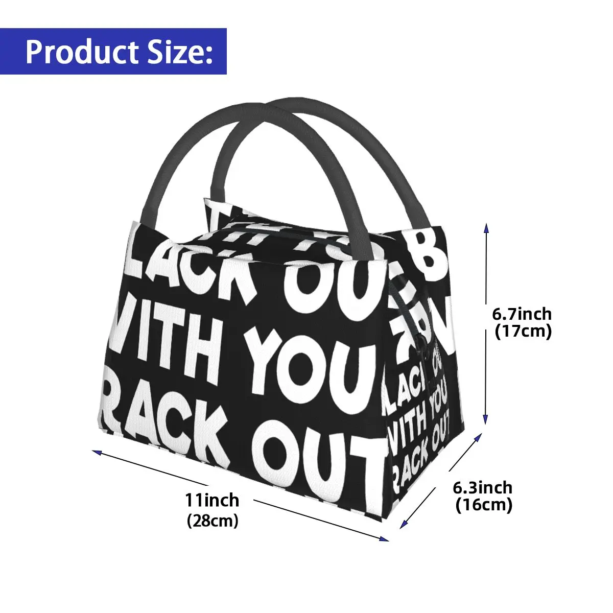 Black Out With Your Rack Out Portable insulation bag for Cooler Thermal Food Office Pinic Container