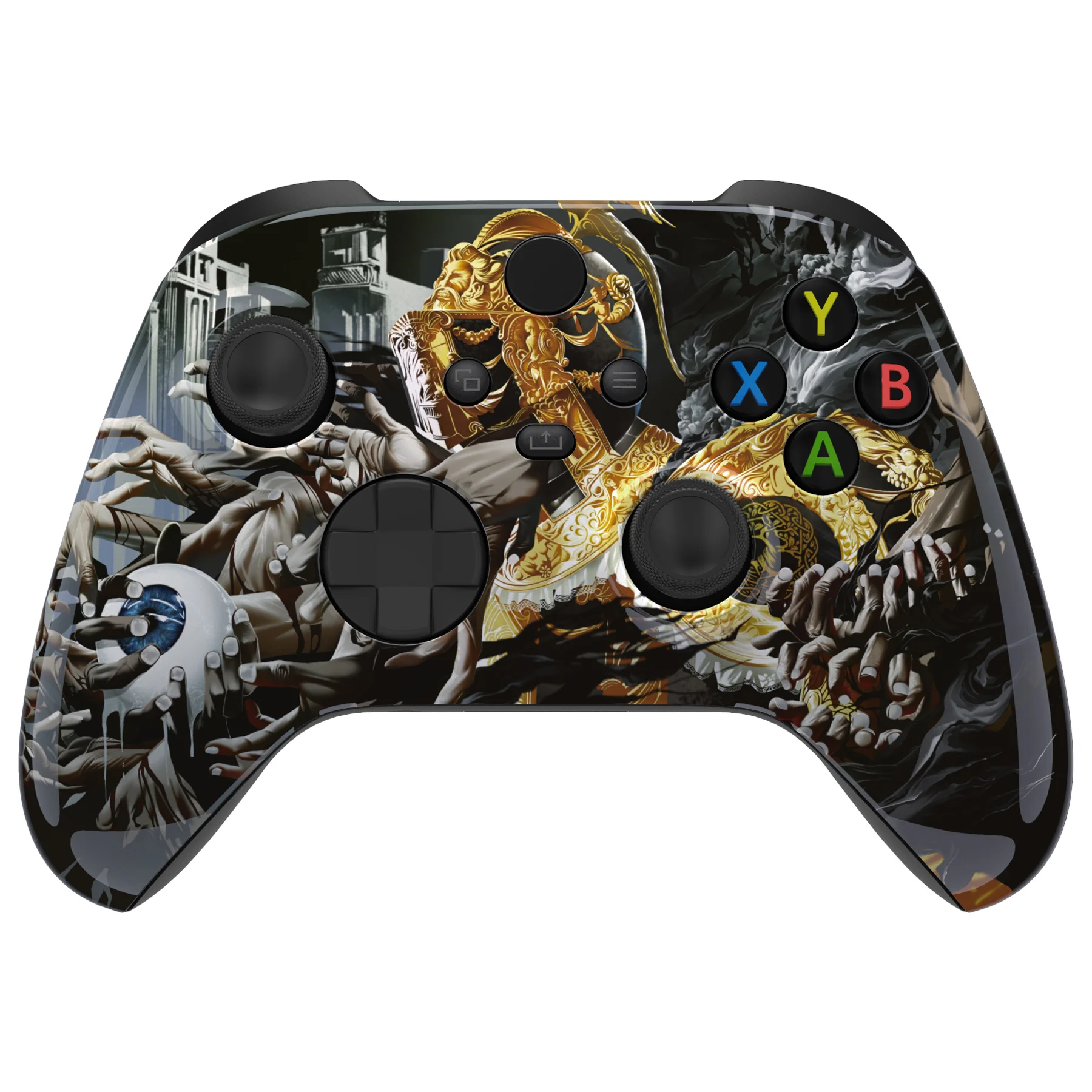 eXtremeRate Custom Pattern Part Faceplate, Soft Touch Grip Front Housing Shell Case for Xbox Series X/S (Xbox Core) Controller