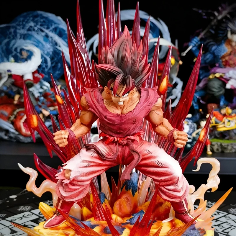 

Фигурка Dragon Ball GK Kaioken Red Son Goku 39 см с эффектом взрыва, статуэтка с подставкой, коллекционная аниме-модель, игрушка-украшение, подарок для мальчиков