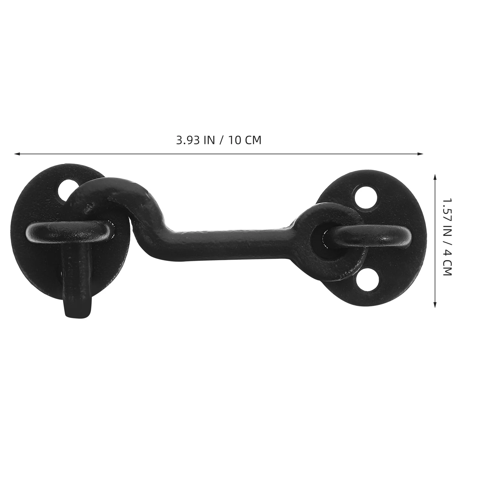 مجموعة واحدة من مزلاج الرياح من الحديد الزهر، مزلاج خطاف معدني متين مقاوم للصدأ لبوابة نافذة الباب، خطافات المقصورة ذات الحمل الثقيل #2