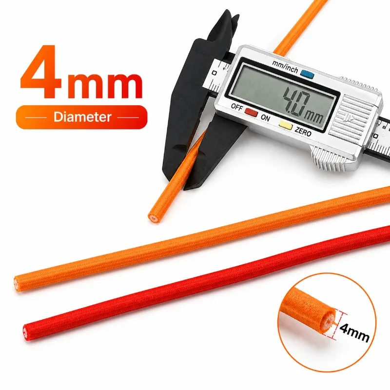 5M/10M 4mm Elastic Cord Stretch Bungee Rope for Hair Bands Hoodie Drawstrings Pouch Closure Shoelaces Bracelet Lanyard Braiding