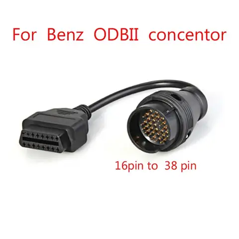 Câble de diagnostic pour Mercedes Benz, adaptateur de connexion, 38 broches, mâle vers OBD2, OBDII, DLC, 16 broches, femelle, allergique, MB OBD