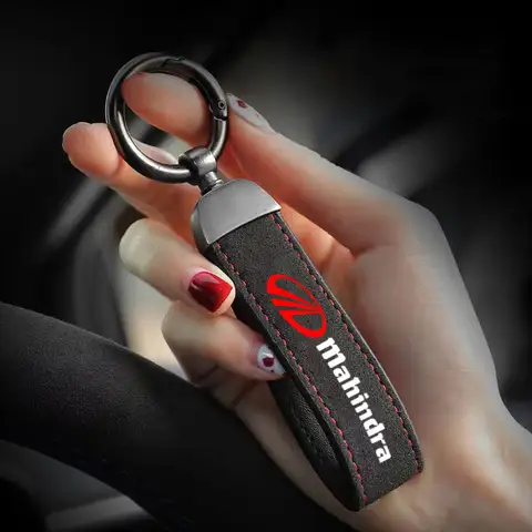 Car Keychain Suede Leather Gift Keyring Car Key Pendant For Mahindra kuv100 xuv700 xuv300 tuv300 mahindra pik up 4x4 Accessories