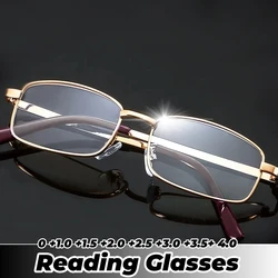 Metal Frame Reading Glasses Men Women Gold Silver Presbyopia Magnifying Fashion Square Far Sighted Eyeglasses +1.0 +1.5 +2.0