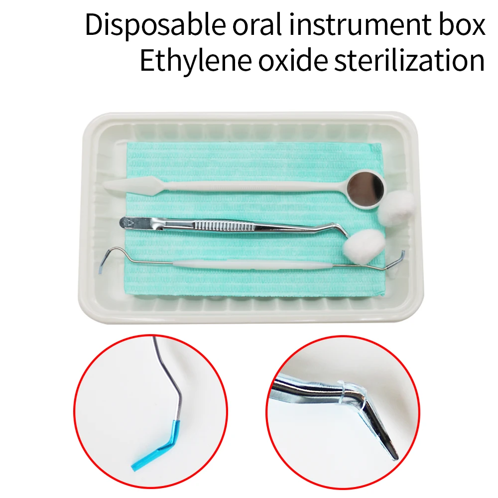 5/10/20 Sets Dental Disposable Oral Package Mouth Mirror Tweezers Probe Instrument Box set