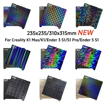 235x235 310x315mm Suave PET PEI Placa de Construção Mola Cama de Impressão de Aço para Creality K1 Max/K1C/Ender 5 S1/Ender 3 S1 Pro/Ender 3 S1